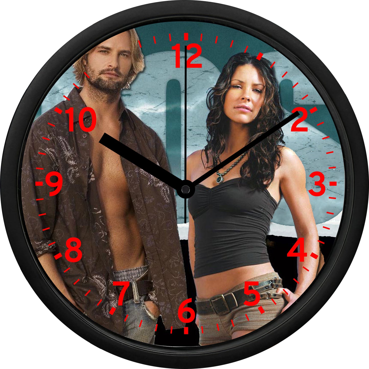 Josh Holloway & Evangeline Lilly "Lost" Wall Clock