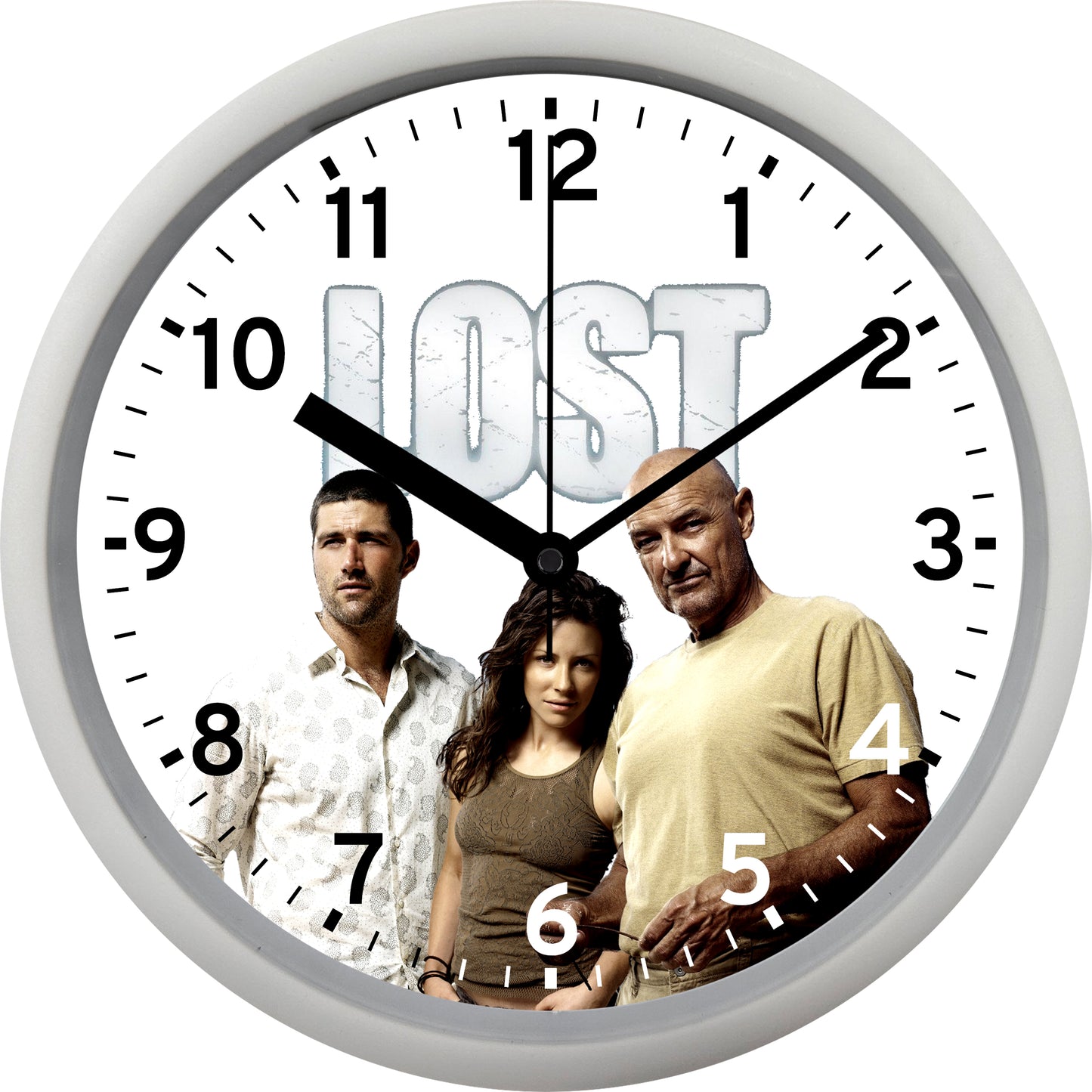 Matthew Fox, Terry O'Quinn & Evangeline Lilly "Lost" Wall Clock