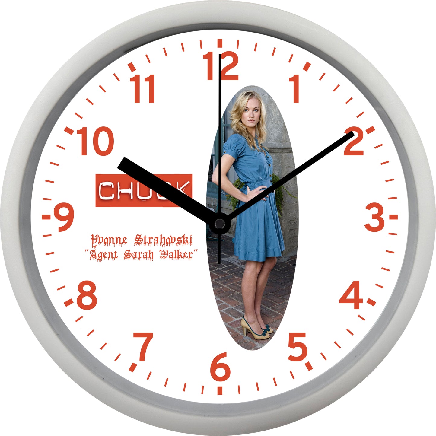 Yvonne Strahovski "Chuck" Wall Clock