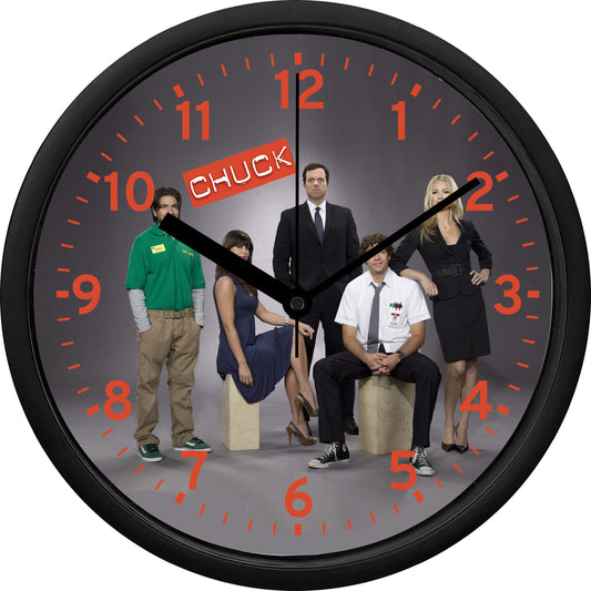 Cast of NBC's "Chuck" Wall Clock