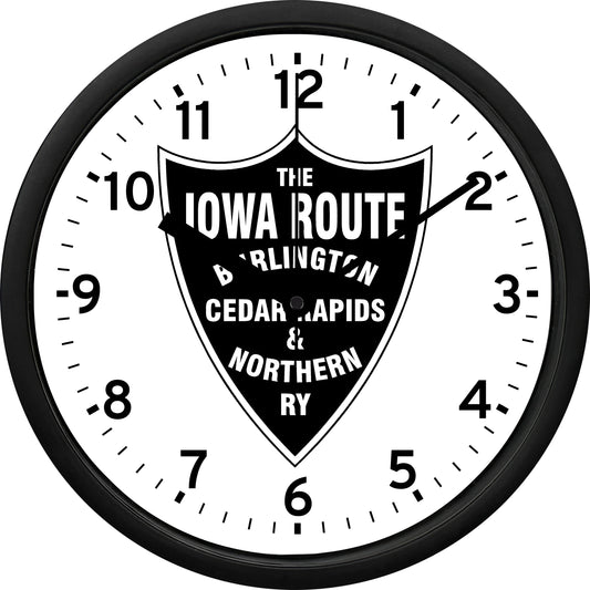 Burlington, Cedar Rapids, & Northern Railway Wall Clock