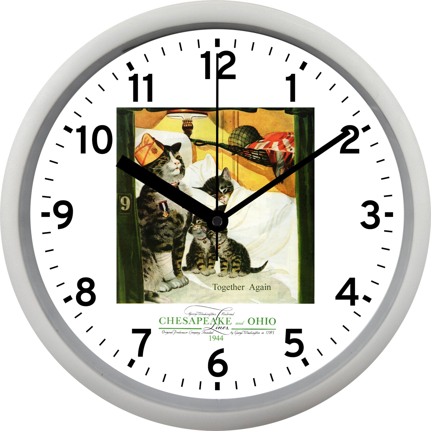 Chesapeake & Ohio Railroad "C&O" "Together Again" Wall Clock