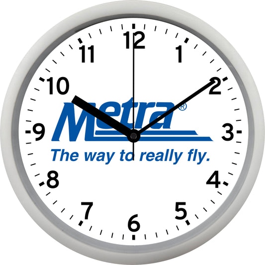 Metra Communter Railroad Wall Clock