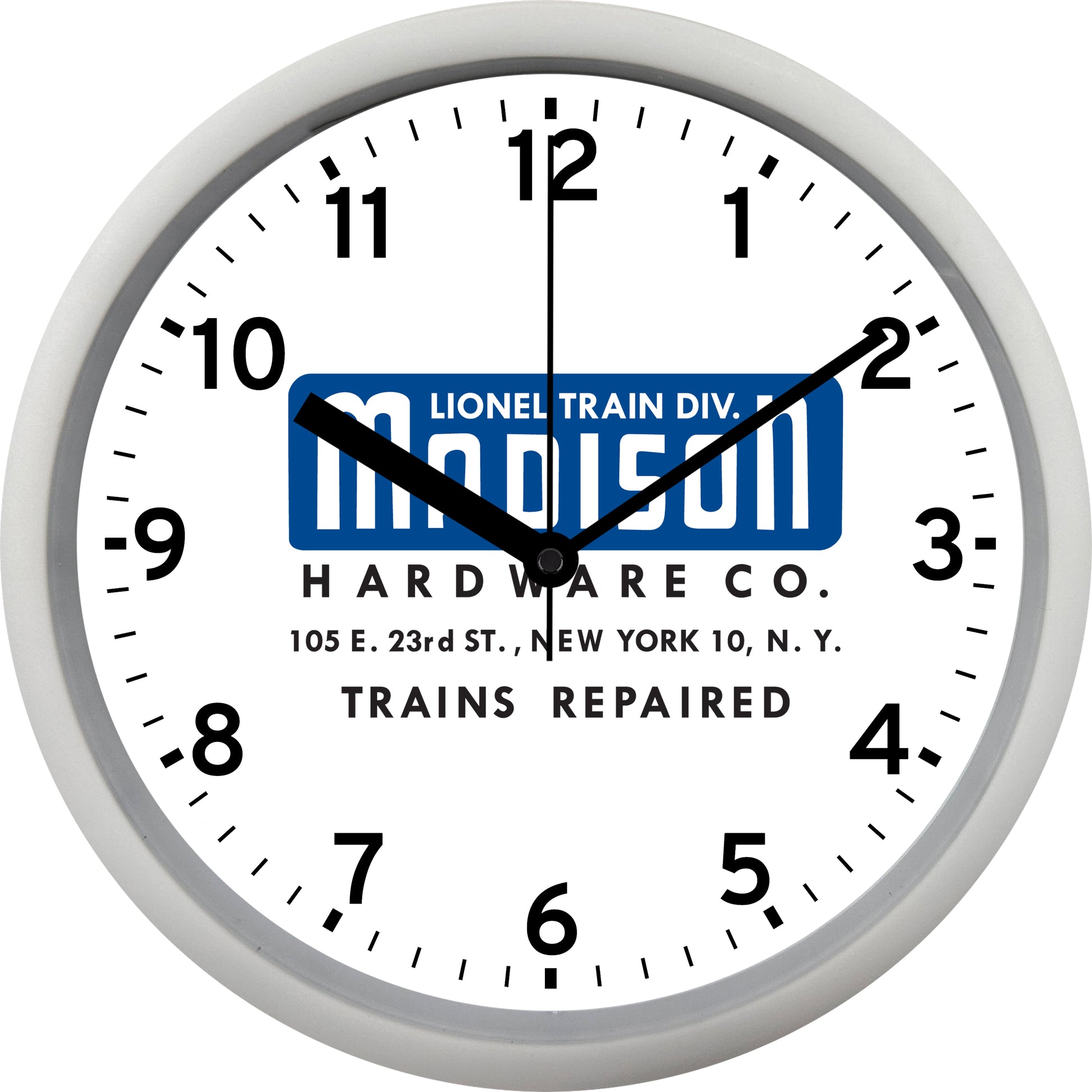 Madison Hardware Co. Lionel Train Div. Wall Clock