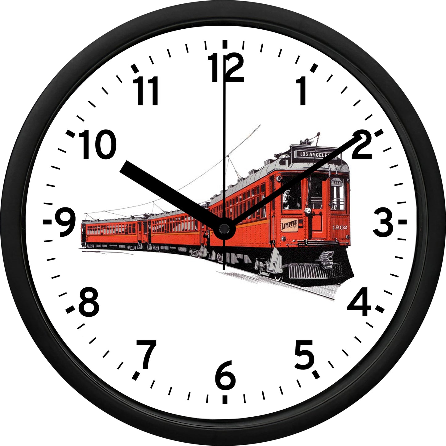 Pacific Electric Railroad "The Los Angeles Red Car Line" Wall Clock