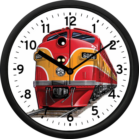 Southern Pacific Railroad "Daylight '6051' Diesel Electric Locomotive" Wall Clock