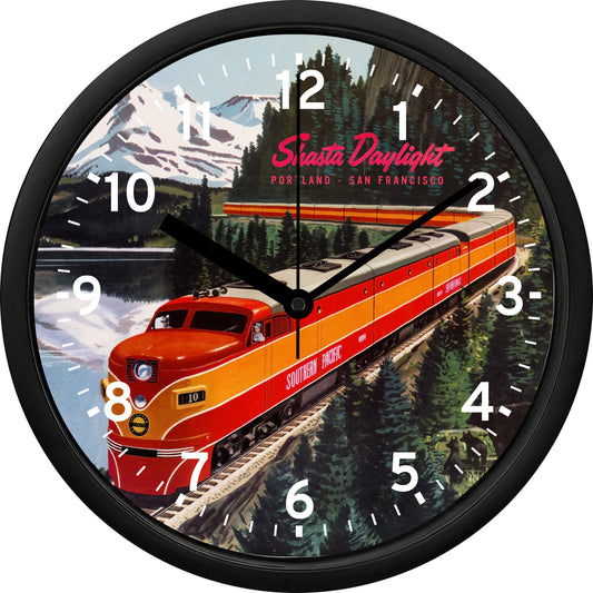 Southern Pacific Railroad "Shasta Daylight '10' Diesel Electric Locomotive" Wall Clock