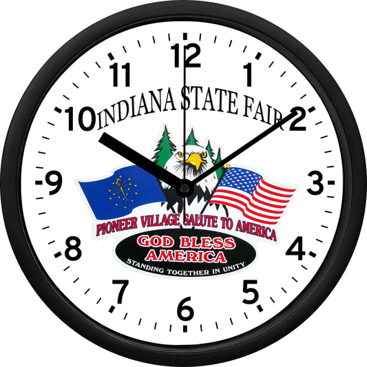 2011 Indiana State Fair "Pioneer Village Salute to America" Wall Clock