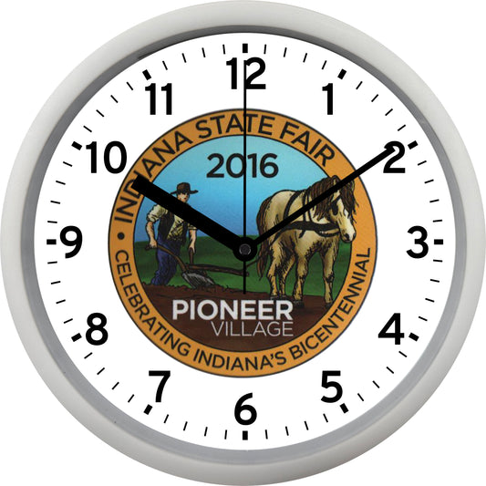 2016 Indiana State Fair - Pioneer Village "Celebrating Indiana's Bicentennial" Wall Clock