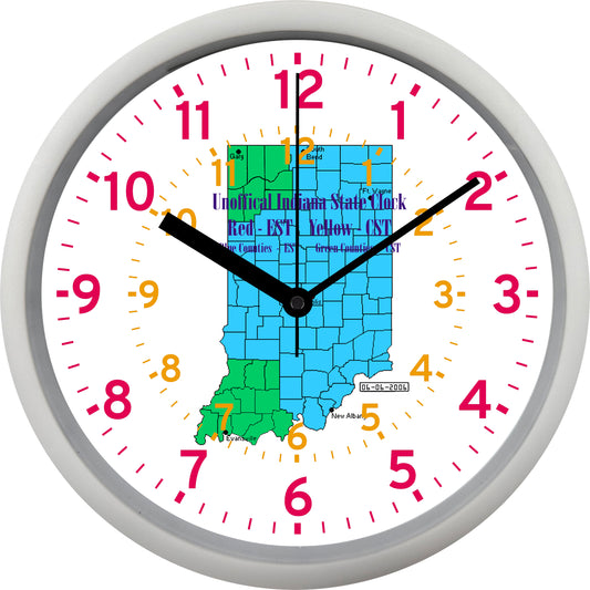 Unofficial Indiana State Clock Wall Clock