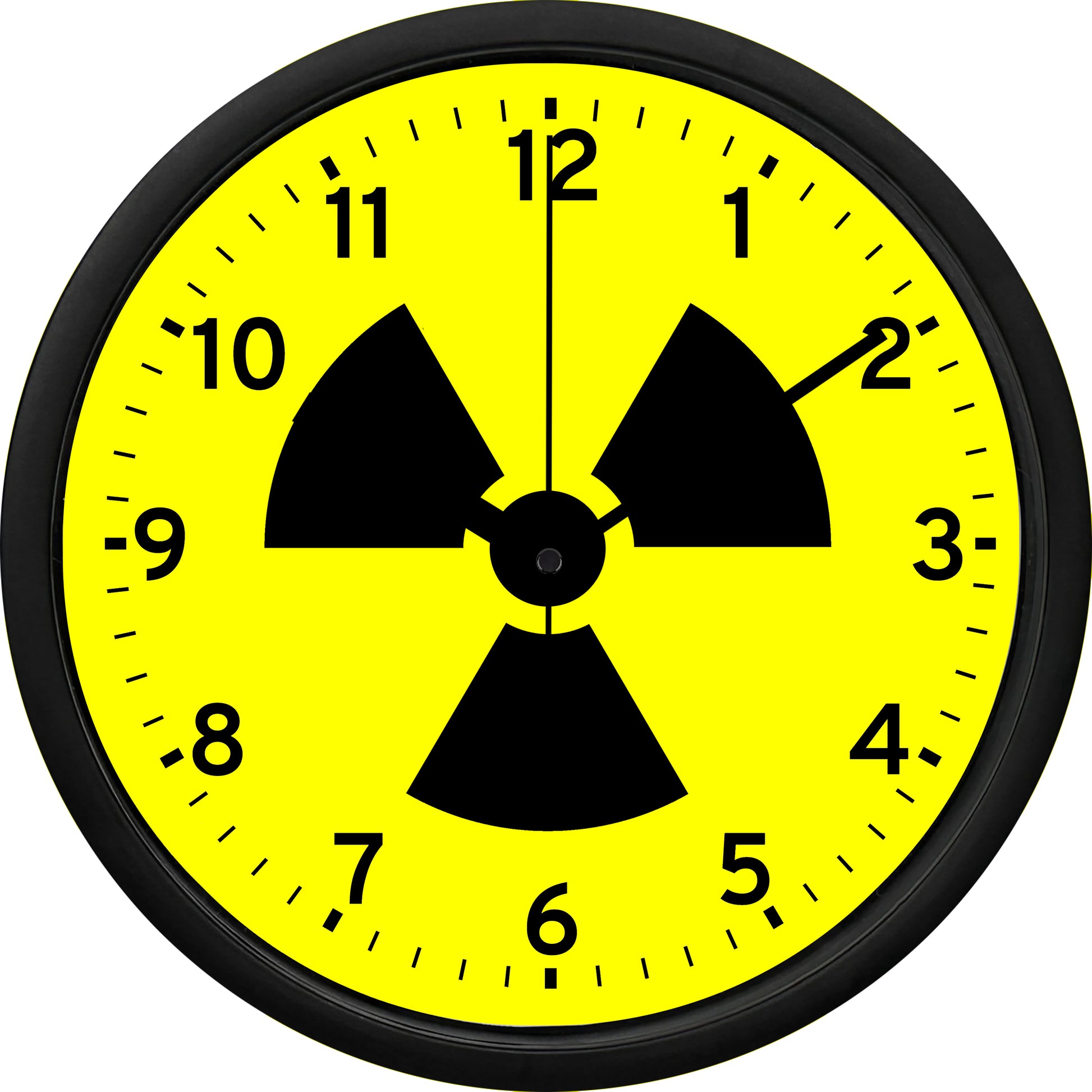 Radiation Symbol Wall Clock