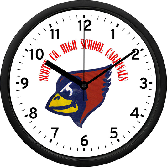 Scott Co. High School Cardinals Wall Clock