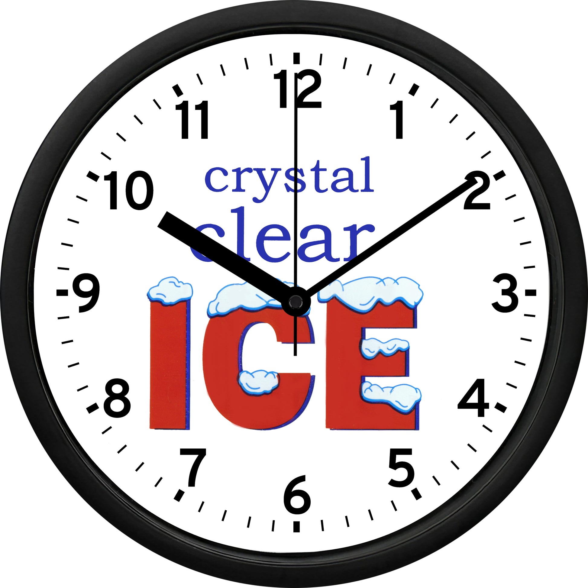 Crystal Clear Ice Wall Clock