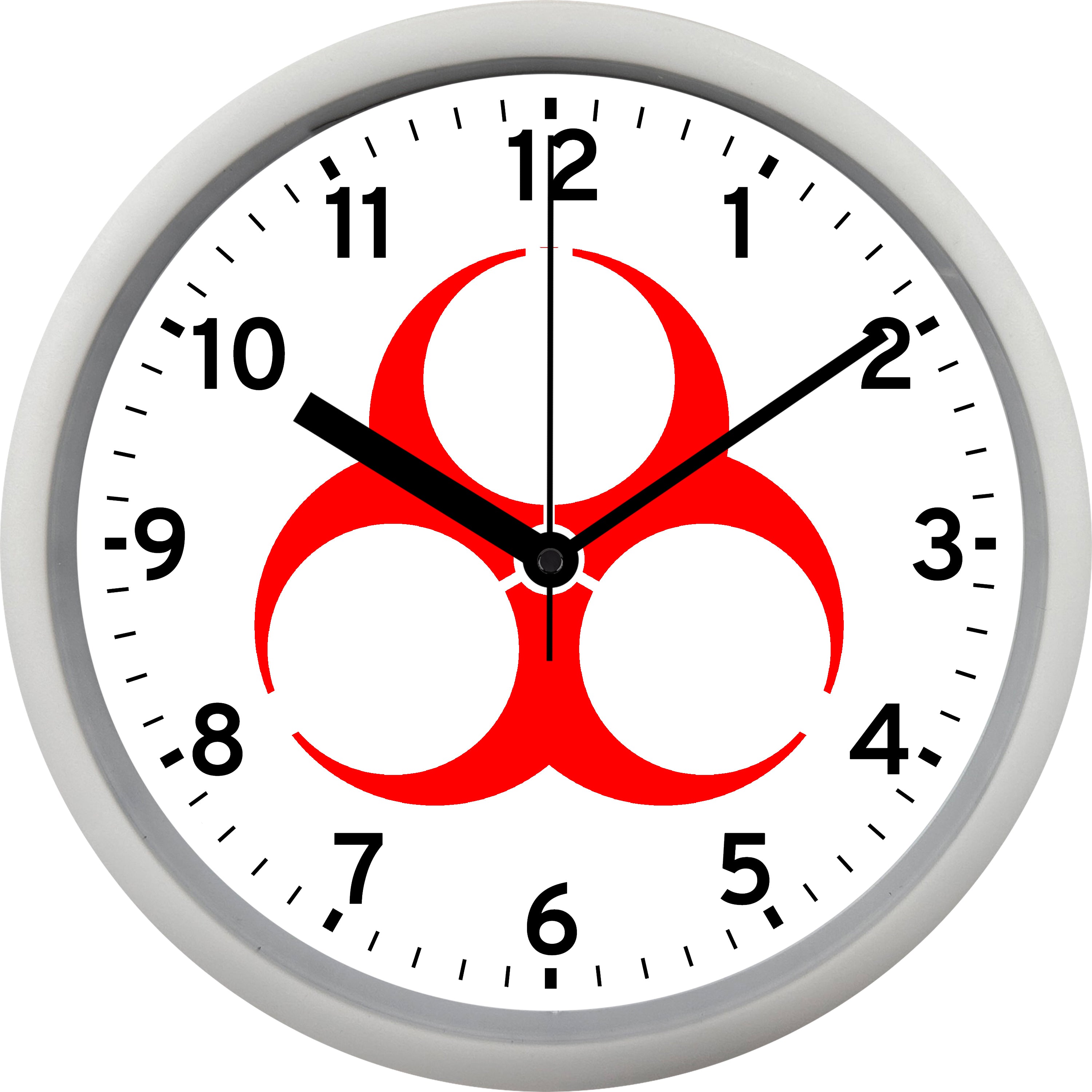 Biohazard Clock Biohazard Warning Wall Clock Version 3 – Heartland Diecast & Promotions ...