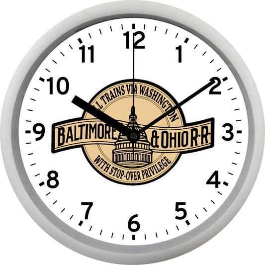 Baltimore & Ohio Railroad "B&O" Wall Clock