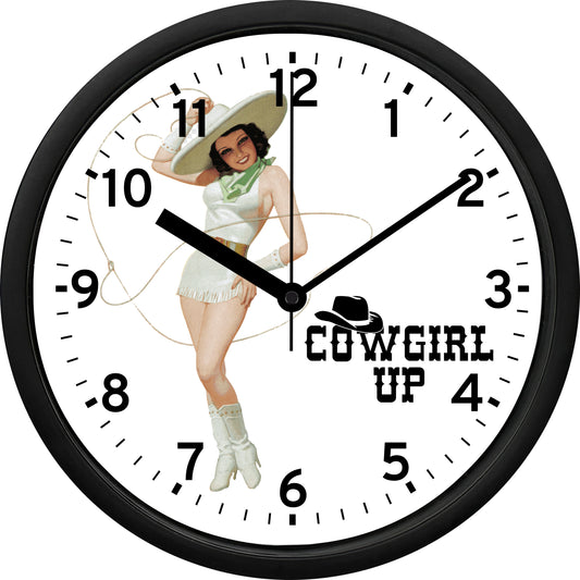 Cowgirl Up Wall Clock