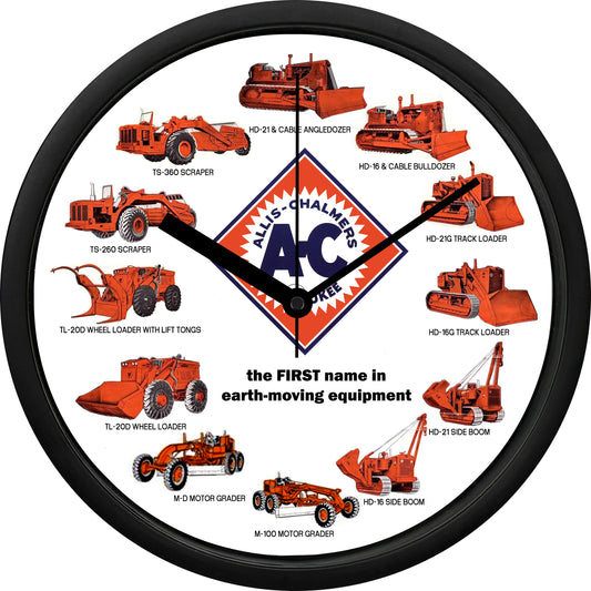 Allis-Chalmers Earth-Moving Equipment Wall Clock