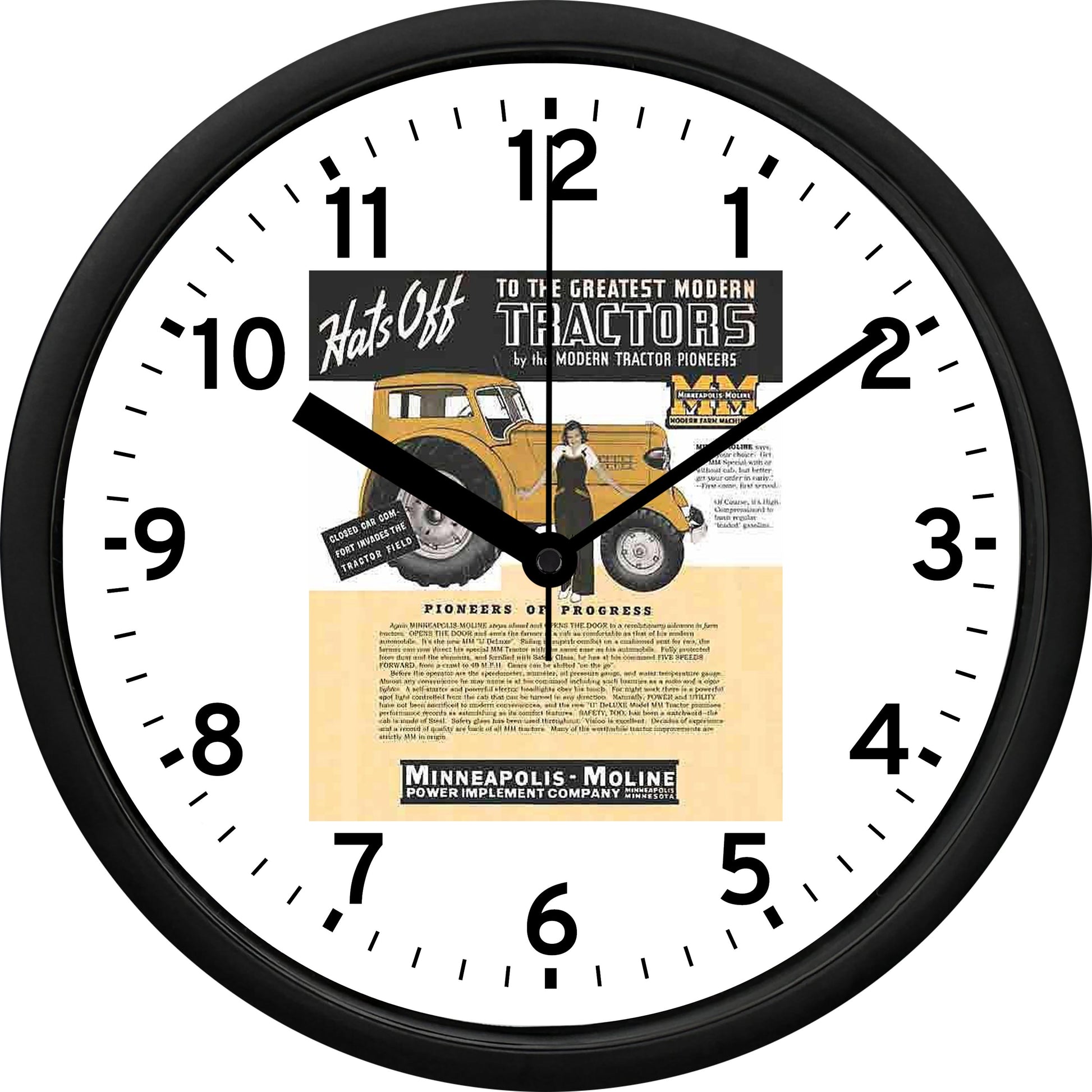 Minneapolis-Moline Comfort Tractor Wall Clock