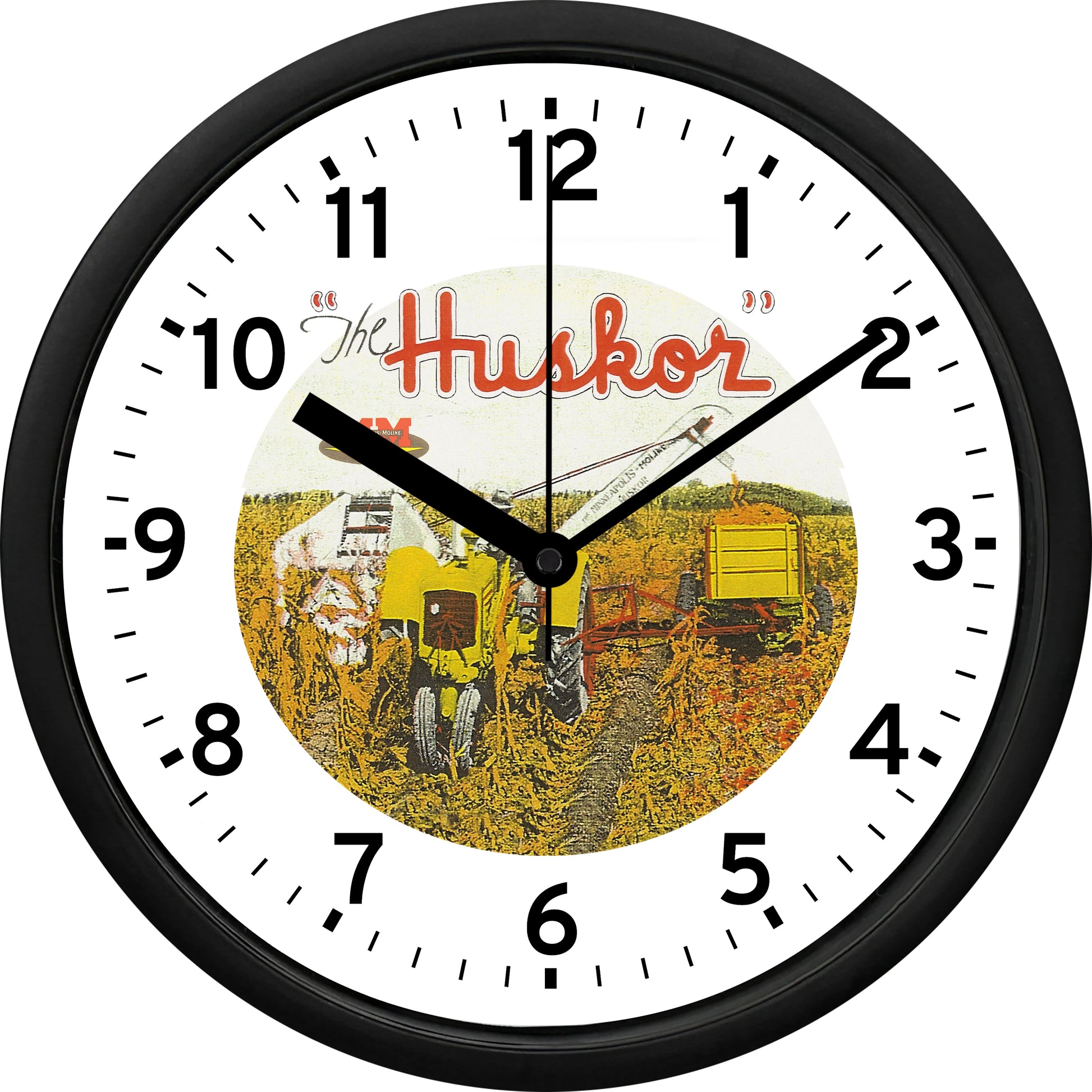 Minneapolis-Moline Z with Huskor Corn Picker Wall Clock