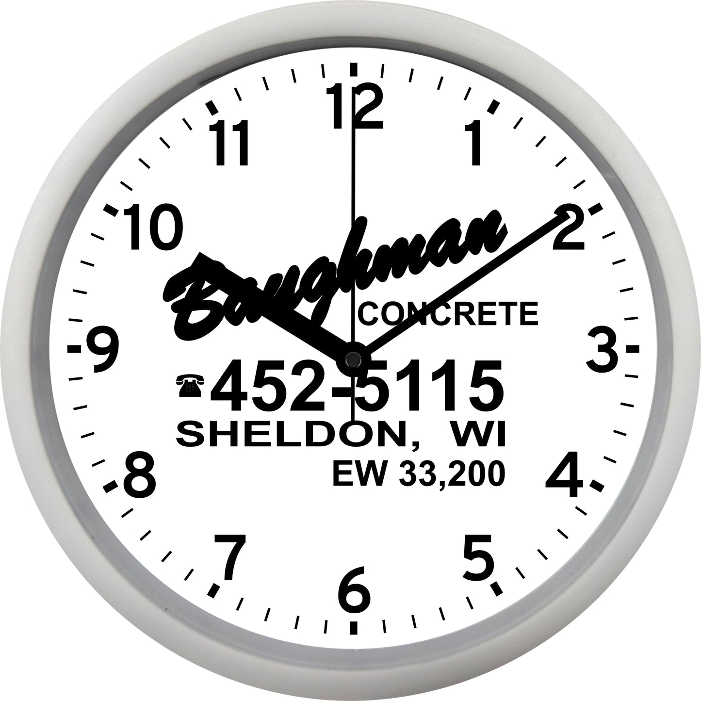 Baughman Concrete Wall Clock