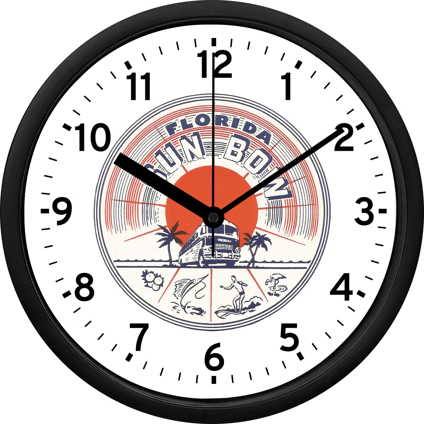 Greyhound Bus Lines Florida Sun Bow Wall Clock