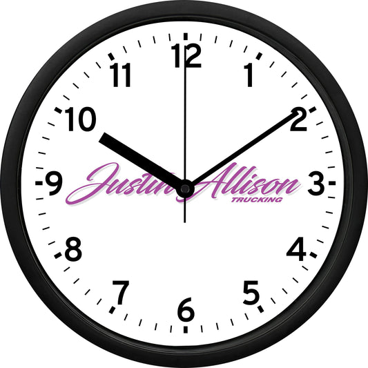 Justin Allison Trucking Wall Clock