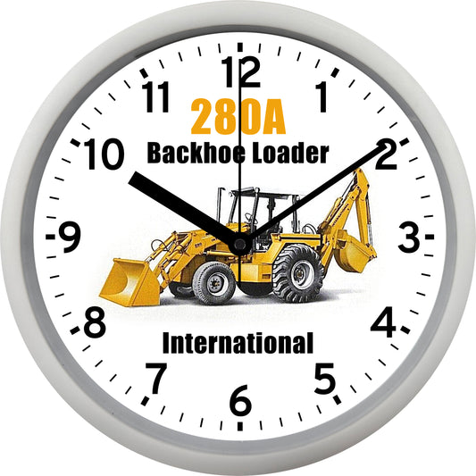 International Harvester Construction "280A Backhoe Loader" Wall Clock