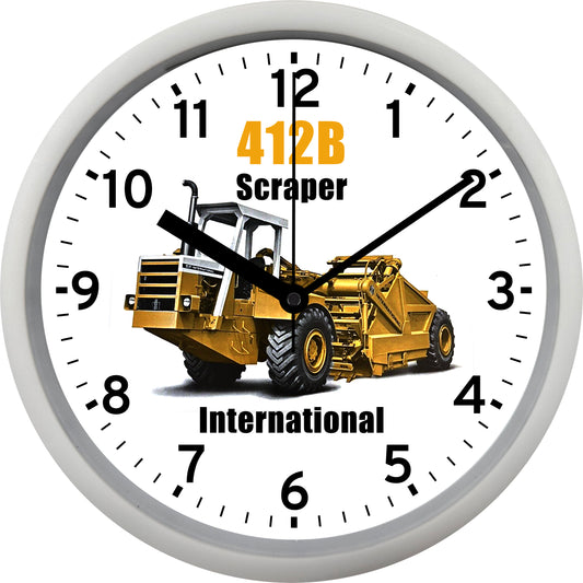 International Harvester Construction "412B Scraper" Wall Clock