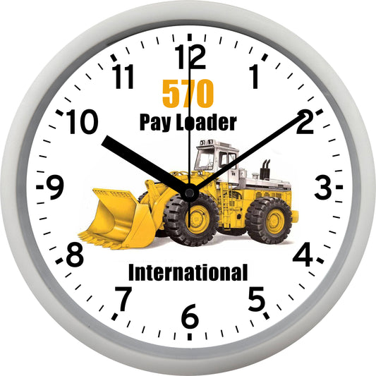 International Harvester Construction "570 Pay Loader" Wall Clock