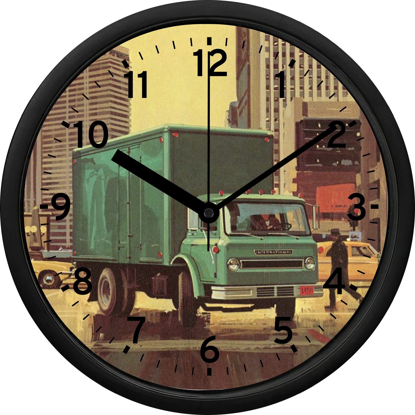 International Trucks Cargostar Box Truck Wall Clock