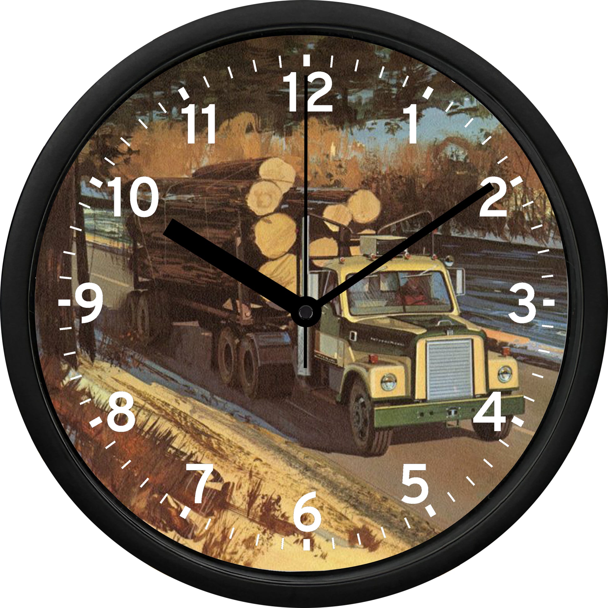 International Trucks Transtar 400 Western Log Truck Wall Clock