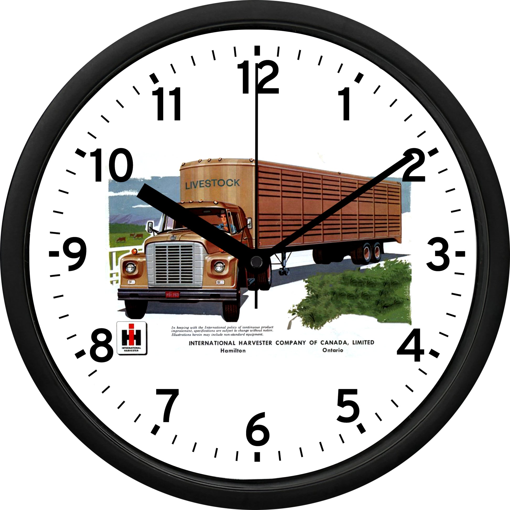 International Trucks Loadstar with Livestock Trailer Wall Clock