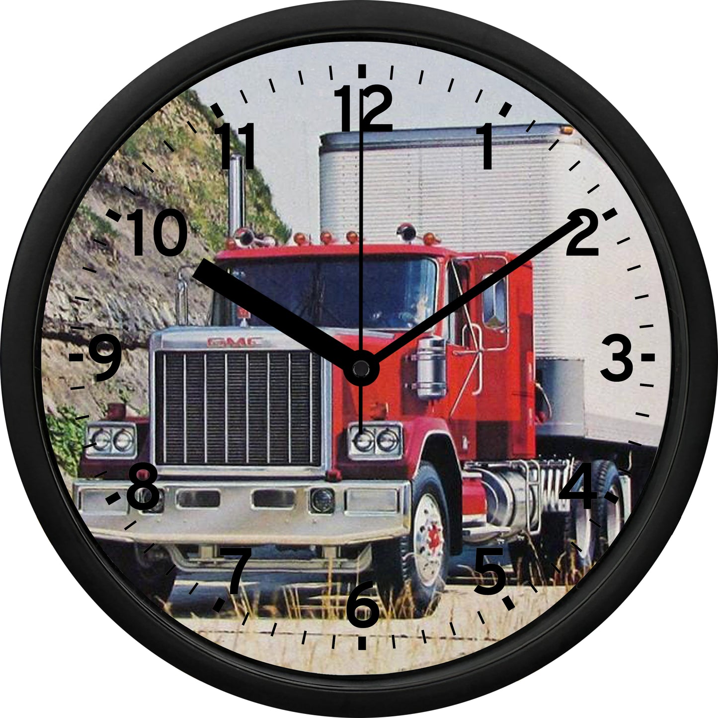 GMC Trucks GMC General with Box Trailer Wall Clock