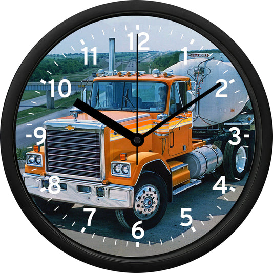 Chevrolet Bison with Tanker Trailer Wall Clock