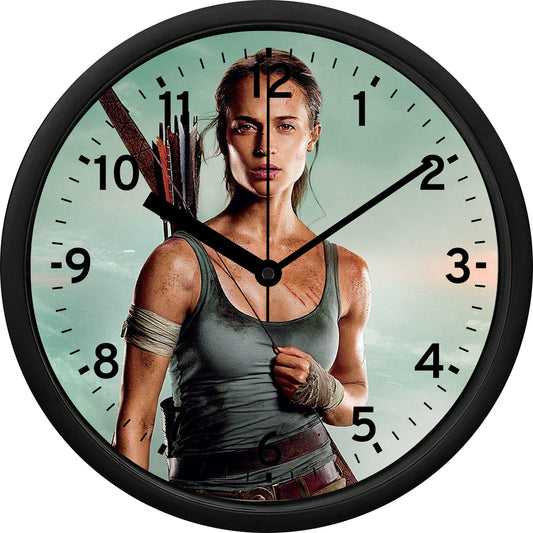 Alicia Vikander "Tomb Raider" Wall Clock