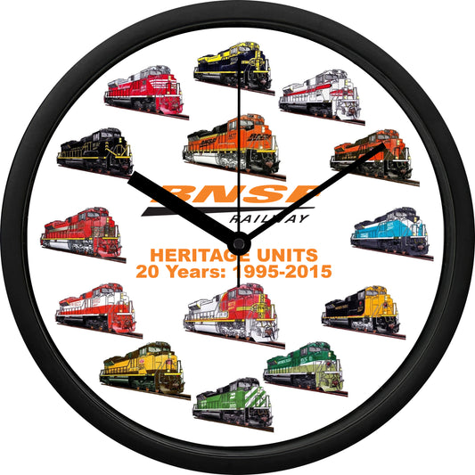 BNSF Railway Heritage Units Wall Clock