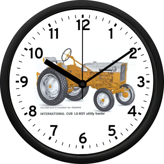 International Harvester Cub Lo-Boy Utility Tractor Wall Clock