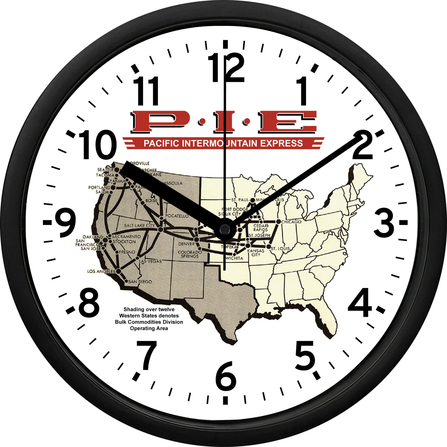 P-I-E Pacific Intermountain Express Wall Clock