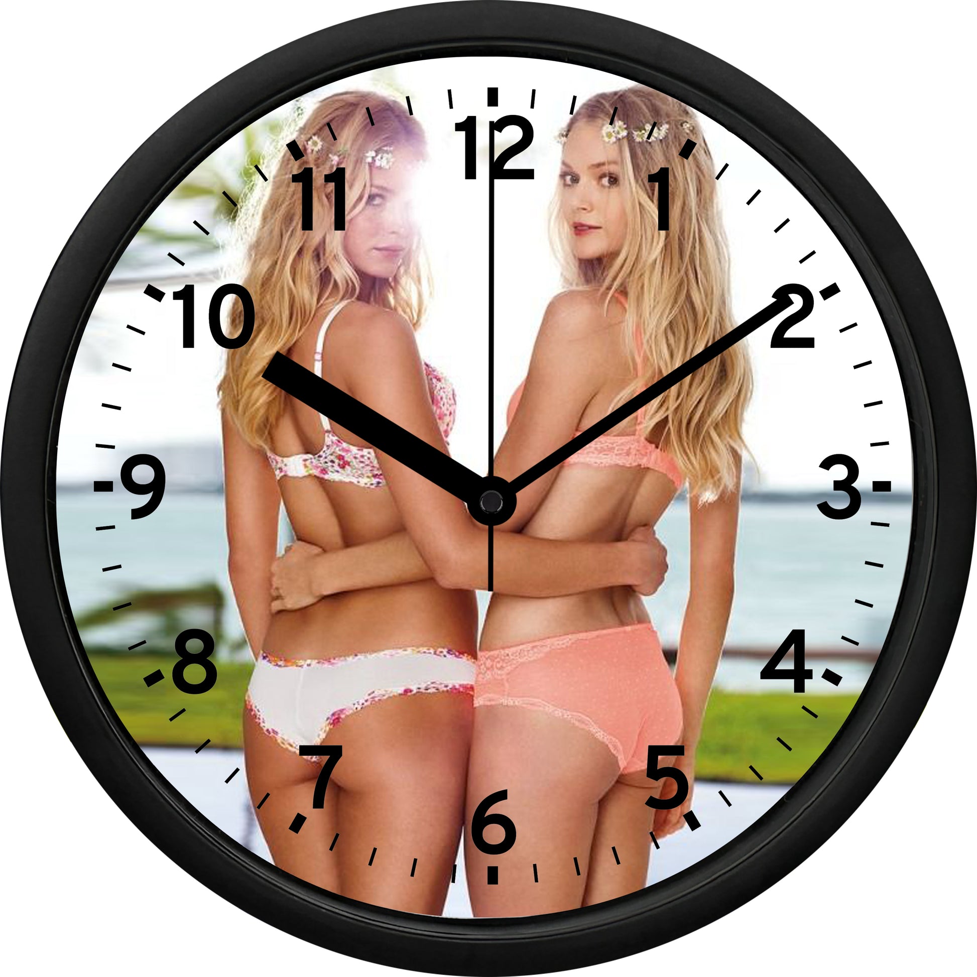 Victoria's Secret Angels Erin Heatherton and Lindsay Ellingson Wall Clock