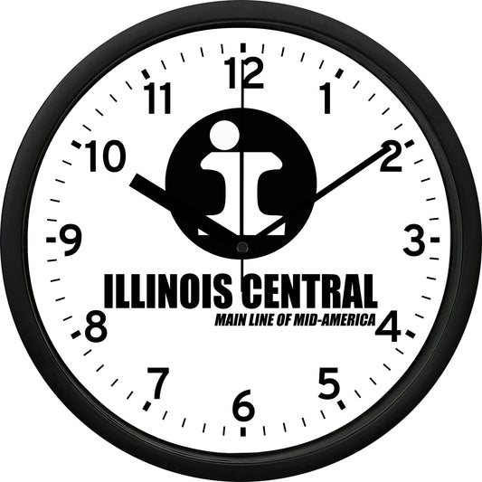 Illinois Central Railroad "Main Line of Mid-America" Wall Clock