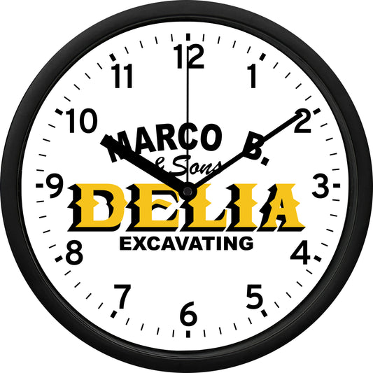 Marco B. Delia & Sons Excavating Wall Clock