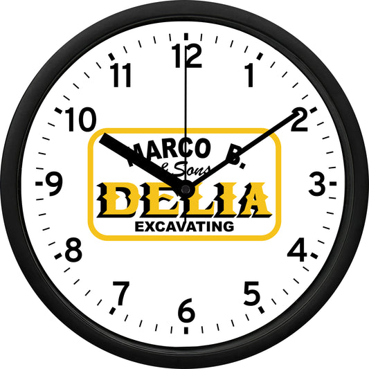 Marco B. Delia & Sons Excavating Wall Clock