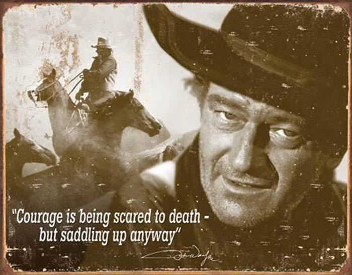 John Wayne - Courage (Weathered)