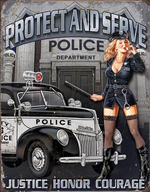 Police Dept - Protect & Serve (Weathered)