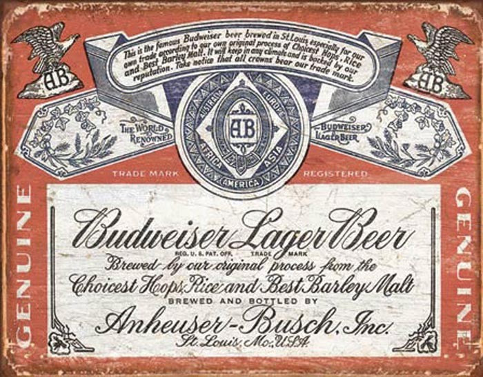 Budweiser Historic Label (Weathered)