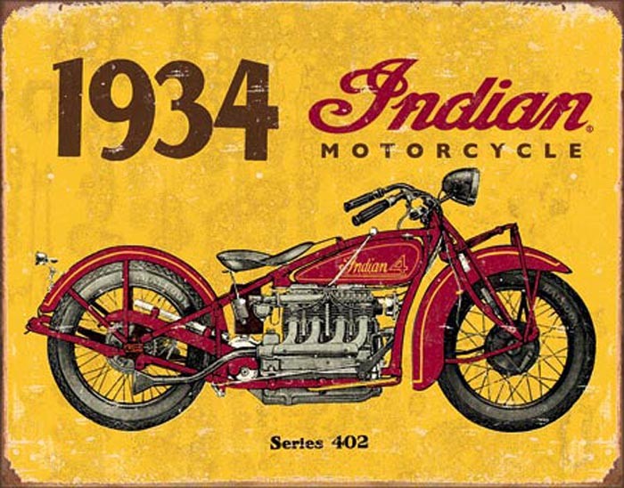 1934 Indian Motorcycles (Weathered)