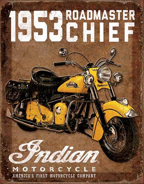 1953 Indian Roadmaster Motorcycle (Weathered)