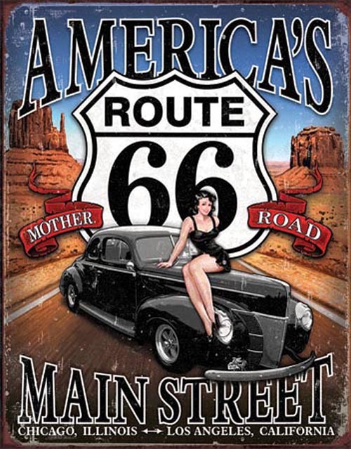 Route 66 - America's Main Street (Weathered)