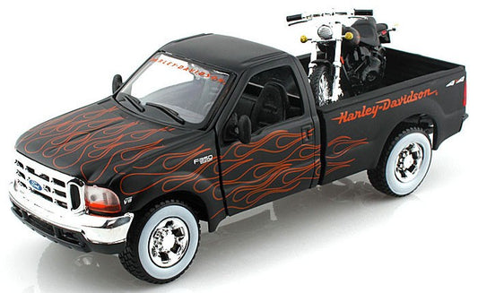 Harley Davidson Ford F-350 Pickup w/2002 FXSTB Night Train Motorcycle